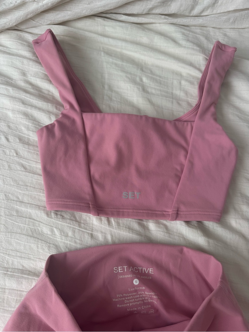 SET Active Luxform Pink Sports Bra and Leggings Set